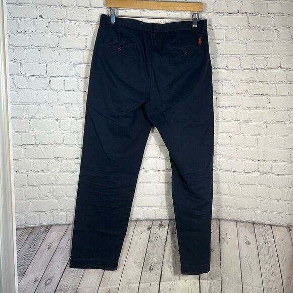 Vintage Polo by Ralph Lauren Preston Pant size 31/30 100% Cotton Navy Blue - Picture 6 of 10